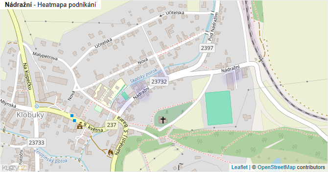Nádražní - mapa podnikání