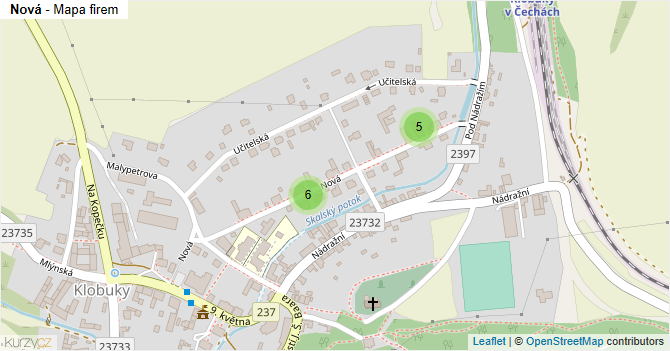 Nová - mapa firem