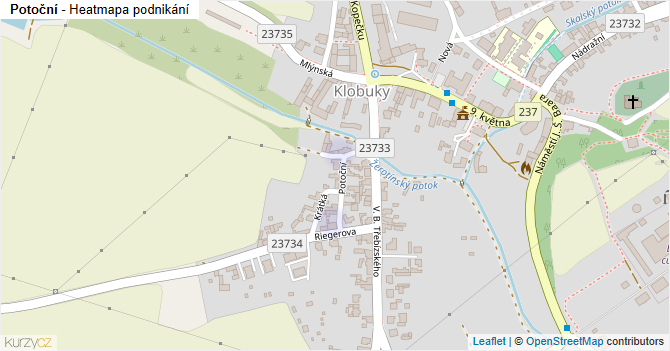 Potoční - mapa podnikání