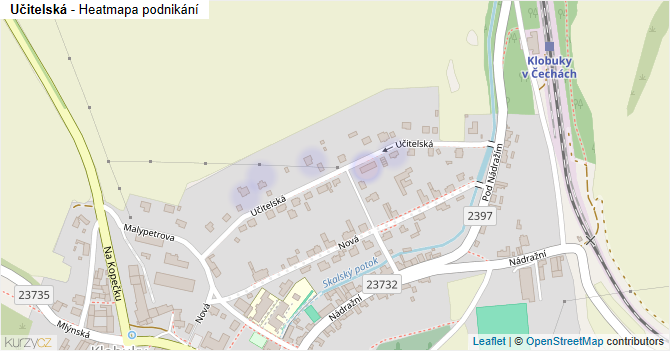 Učitelská - mapa podnikání