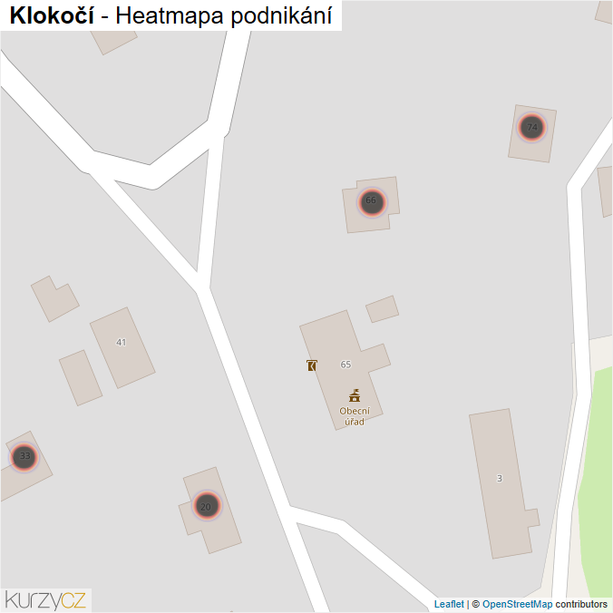 Mapa Klokočí - Firmy v obci.