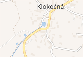U Hrušky v obci Klokočná - mapa ulice