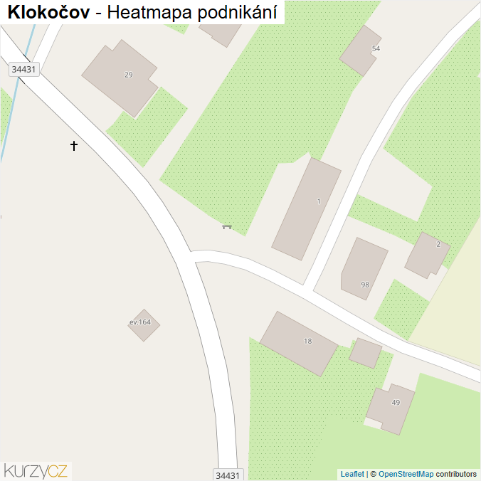 Mapa Klokočov - Firmy v obci.