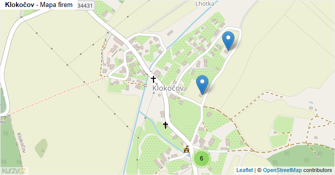 Klokočov - mapa firem