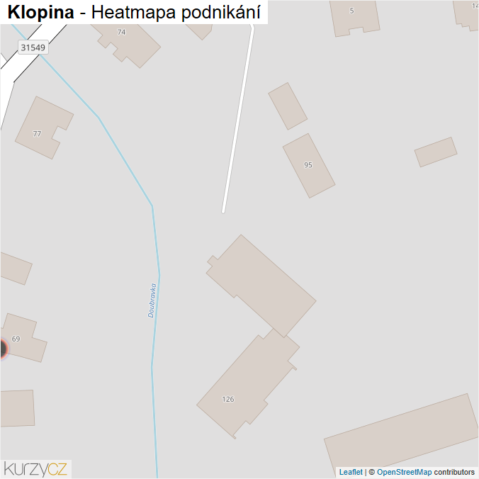 Mapa Klopina - Firmy v obci.
