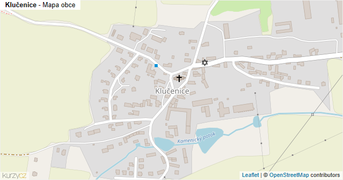 Klučenice - mapa obce