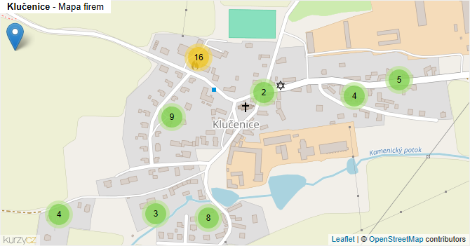 Klučenice - mapa firem