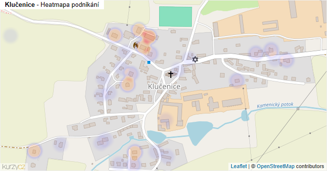 Klučenice - mapa podnikání