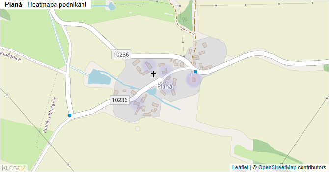 Planá - mapa podnikání