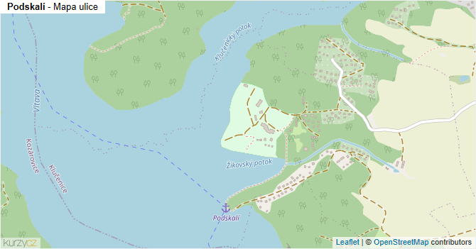 Podskalí - mapa ulice