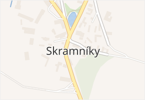 Skramníky v obci Klučov - mapa části obce