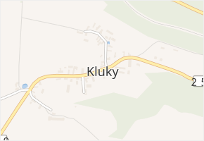 Kluky v obci Kluky - mapa části obce
