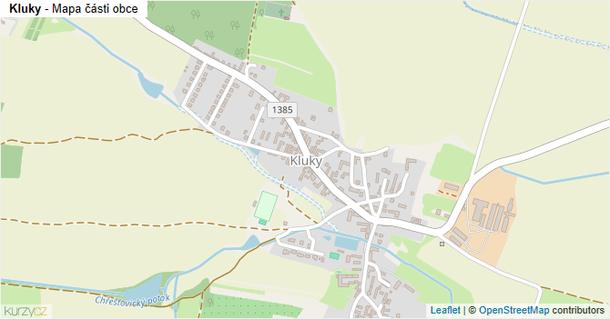 Kluky - mapa části obce