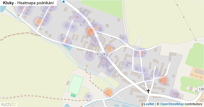 Kluky - mapa podnikání