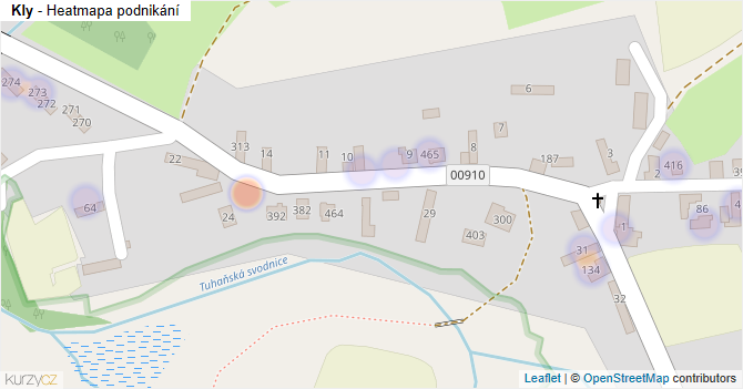 Kly - mapa podnikání