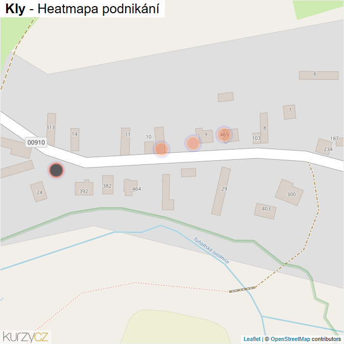 Mapa Kly - Firmy v obci.