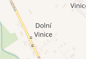 Dolní Vinice v obci Kly - mapa části obce