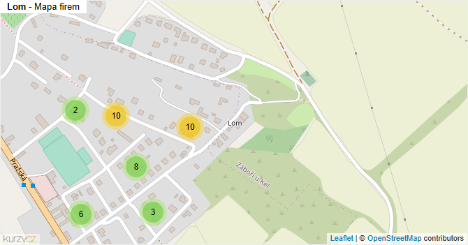 Lom - mapa firem