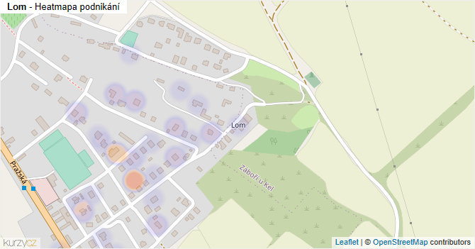Lom - mapa podnikání