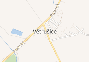 Větrušice v obci Kly - mapa části obce