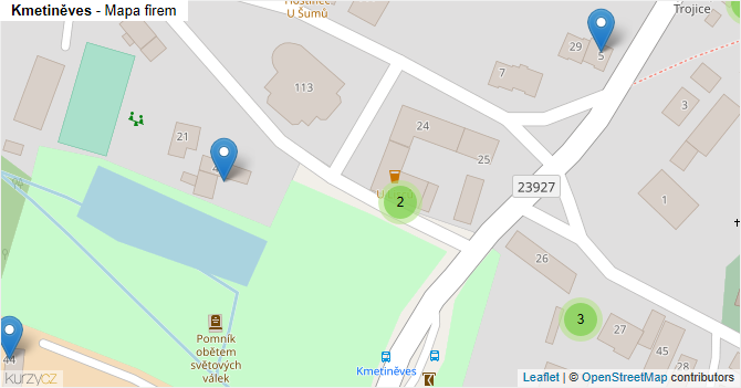 Kmetiněves - mapa firem