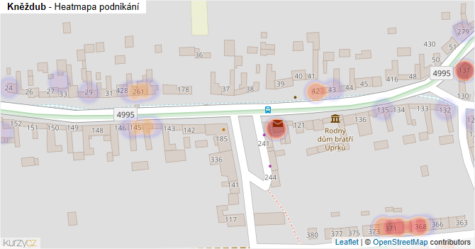 Kněždub - mapa podnikání
