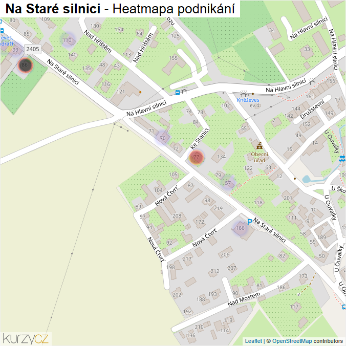 Mapa Na Staré silnici - Firmy v ulici.