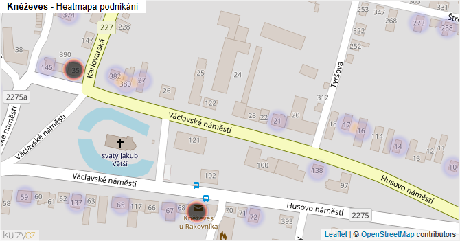 Kněževes - mapa podnikání