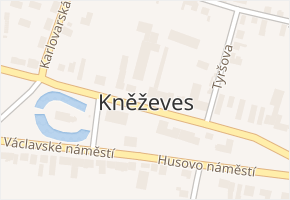 Kněževes v obci Kněževes - mapa části obce