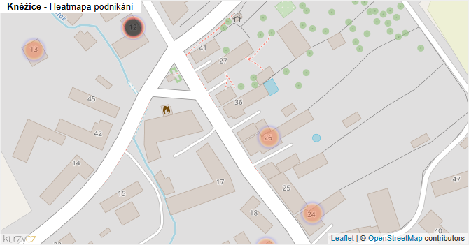 Kněžice - mapa podnikání