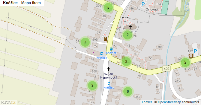 Kněžice - mapa firem