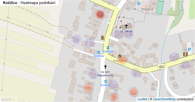 Kněžice - mapa podnikání