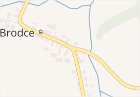 Brodce v obci Kněžice - mapa části obce