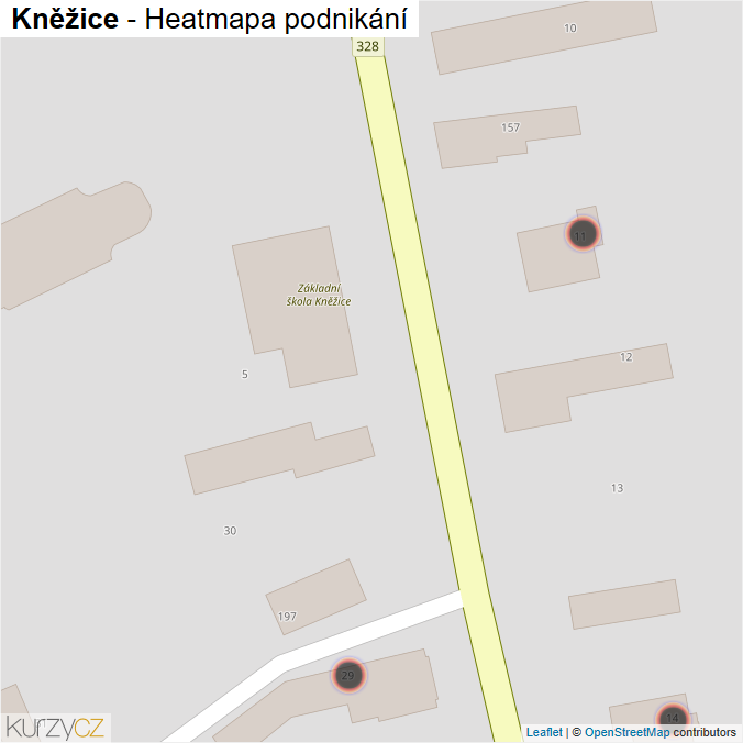 Mapa Kněžice - Firmy v obci.