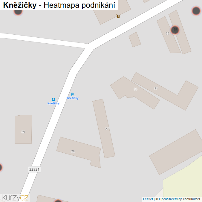 Mapa Kněžičky - Firmy v obci.