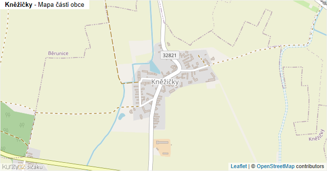 Kněžičky - mapa části obce