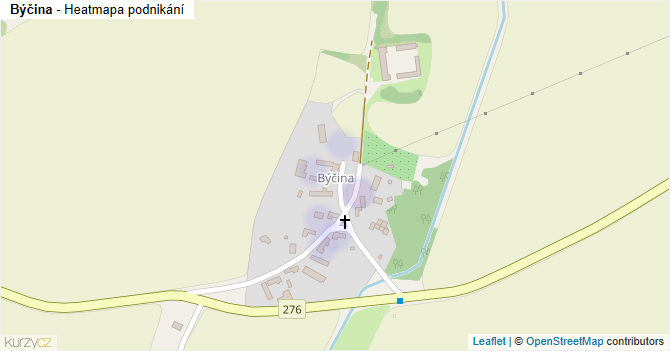 Býčina - mapa podnikání