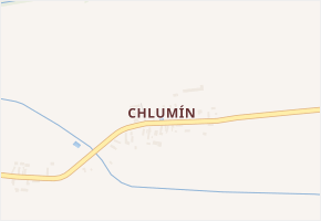 Chlumín v obci Kněžmost - mapa části obce