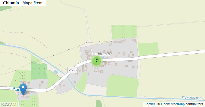 Chlumín - mapa firem
