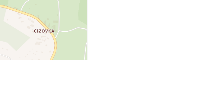 Čížovka v obci Kněžmost - mapa části obce