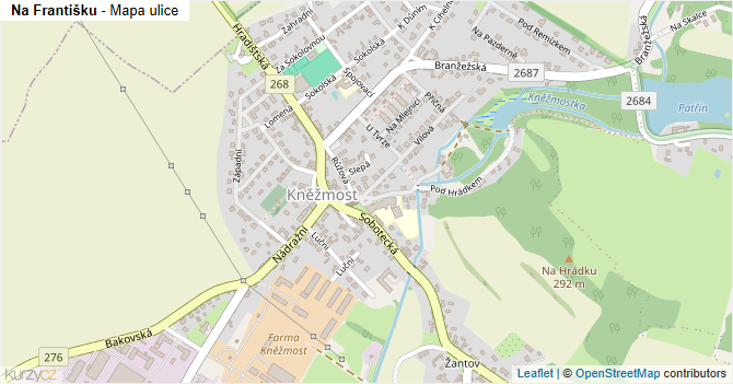 Na Františku - mapa ulice
