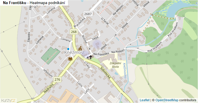 Na Františku - mapa podnikání