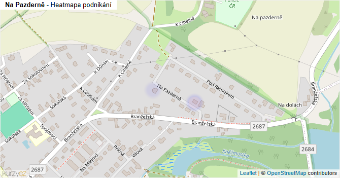 Na Pazderně - mapa podnikání