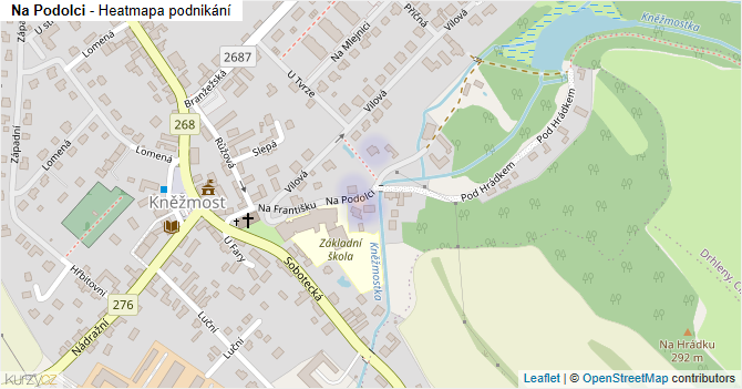 Na Podolci - mapa podnikání