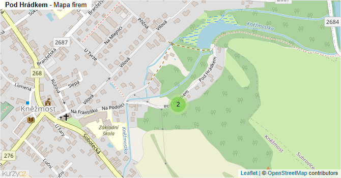 Pod Hrádkem - mapa firem