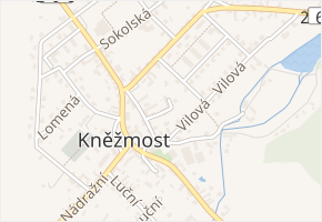 Slepá v obci Kněžmost - mapa ulice