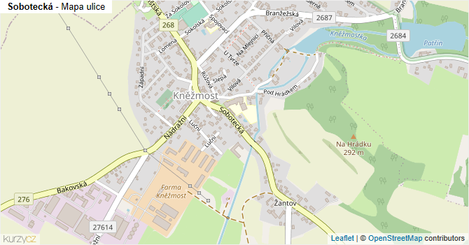 Sobotecká - mapa ulice