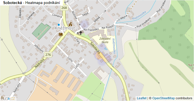 Sobotecká - mapa podnikání