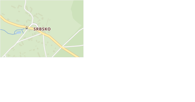 Srbsko v obci Kněžmost - mapa části obce