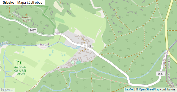 Srbsko - mapa části obce